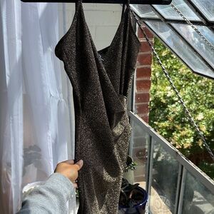 Elegant Black Glitter Dress